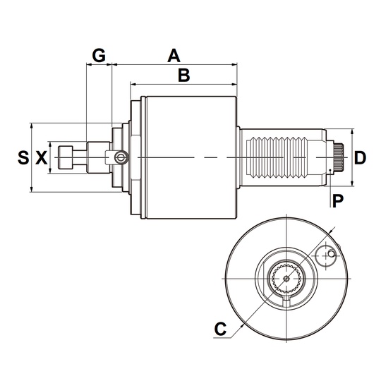 VDI50 DIN5480 AXIAL FACE MILLING HEAD D=22 mm