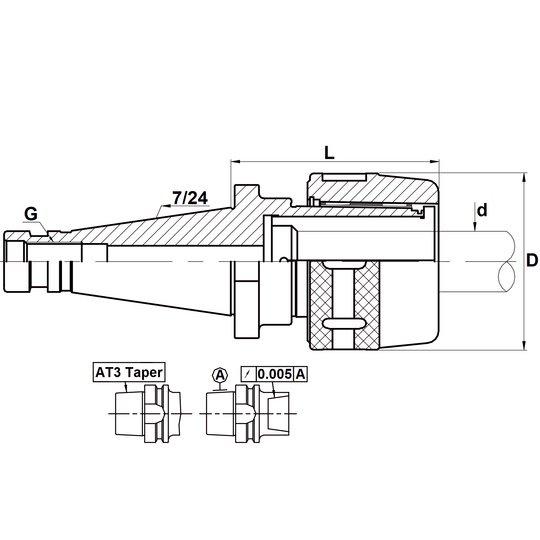 DIN2080-40 POWER COLLET CHUCK EMC32
