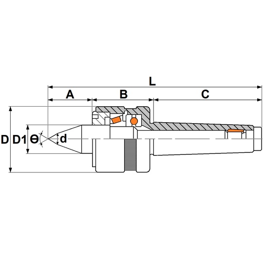 WATER-PROOF ADJUSTABLE LIVE CENTERS NCR-MT TYPE B