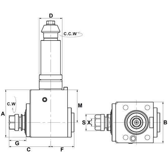 BMT RADIAL DRILLING MILLING HEAD ER16 L=60 mm for NAKAMURA TW8