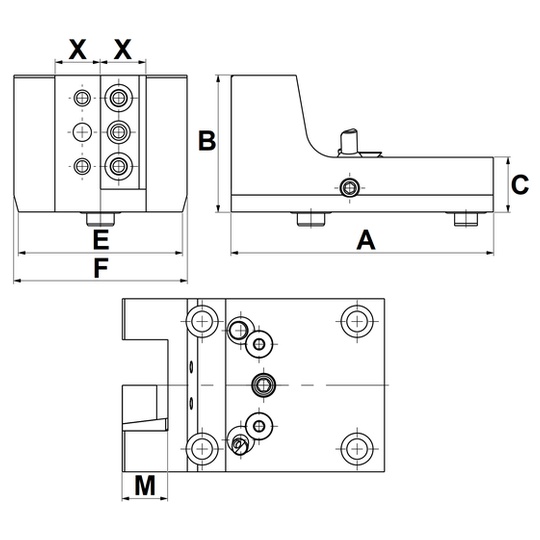 CUTTING HOLDER H=20 mm for MIYANO ABX BNE BNJ