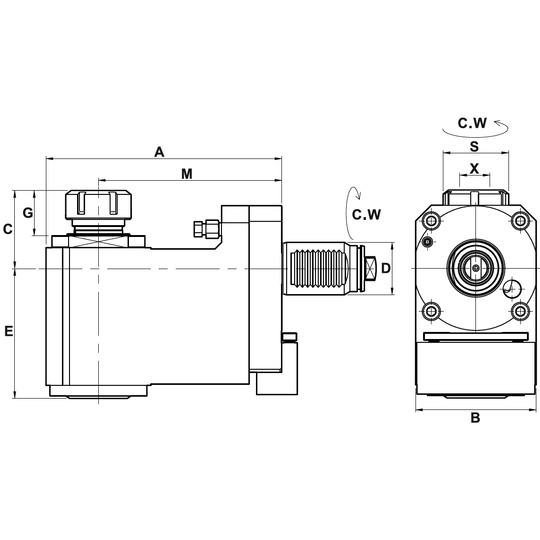 RADIAL DRILLING MILLING OFFSET HEAD ER32 for MURATEC MT25