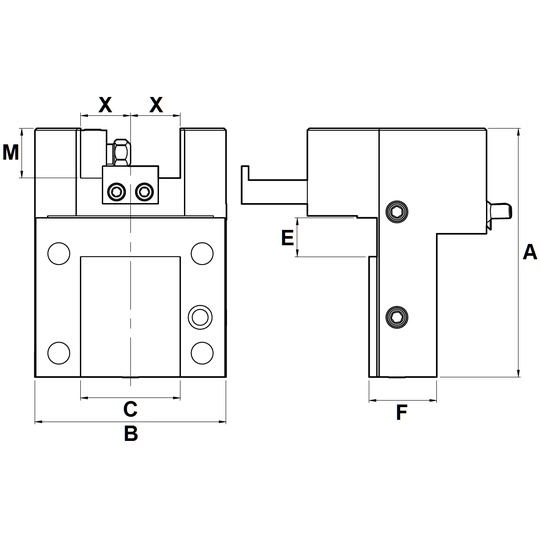 TURNING HOLDER H=25 mm for TAKAMAZ XY180