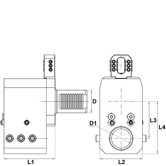 VDI60 FORM E2 BORING BAR HOLDER ID=50 mm OFFSET=85 mm