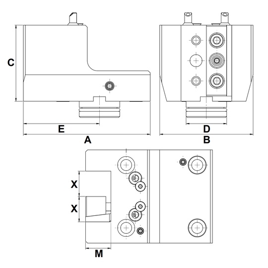BMT TURNING HOLDER C=25 mm L=75 mm for MORI SEIKI NZ1500 NZX1500